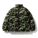 Bathing Ape Coat Double-Sided Camouflage Zipper Cotton-Padded Coat