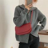 Women Knitwear Autumn and Winter Zipper Sweater Coat Loose Knitted Cardigan