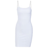Women Dresses Sexy Slim Rhinestone Sling Dress Backless Hip Skirt (Bla0420)