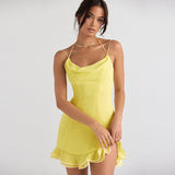 Women Dresses Summer Sexy Backless Dress Sling Dress (Bla0420)