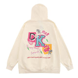 Men Hoodie Graffiti Printed Hoodie