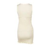 Women Tops Summer Slim-Fit Hip-Wrapped Short Dress Sexy V-neck Dress