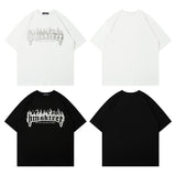 Men's T Shirt Letter Embroidery Men's and Women's Short-Sleeved T-shirt