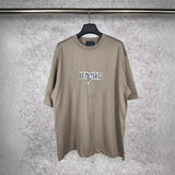 Men T-shirts Paris Lightning Printing Old Short Sleeve Crew Neck T-Shirt Casual