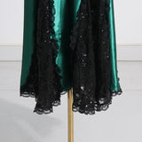 Women Dresses Lace Hollow-out Camisole Dress Long Dress (Qymy0409)
