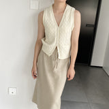 Women Knitted Skirt Autumn and Winter Simplicity Skirt Straight Skirt