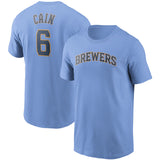 MLB T-Shirts MLB Brewers T-Shirts Sports T-Shirts Printed Short Sleeves