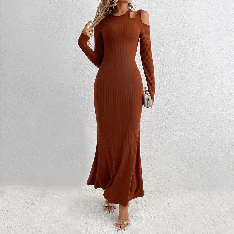 Women Dress Hollow-out Slim-Fit Sheath Dress