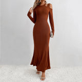 Women Dress Hollow-out Slim-Fit Sheath Dress