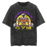 2024Men Streetwear Vintage Oversized T Shirt Japanese