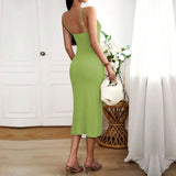 Women Dress Spring and Summer Sexy Slim Fit Hip Spaghetti Straps Dress