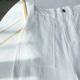 Women Sweatpants Loose Wide-Leg Straight Pants White Casual Pants