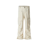 MIJKO Men's Vintage Pants MIJKO men's and women's multi-pocket slightly wide-footed casual overalls