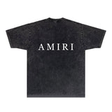 Amiri T-shirt Washed and Worn Retro Short Sleeve T-shirt