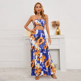 Women Date Dress Summer Sexy Tube Top Sheath Fishtail Skirt Suit Dress