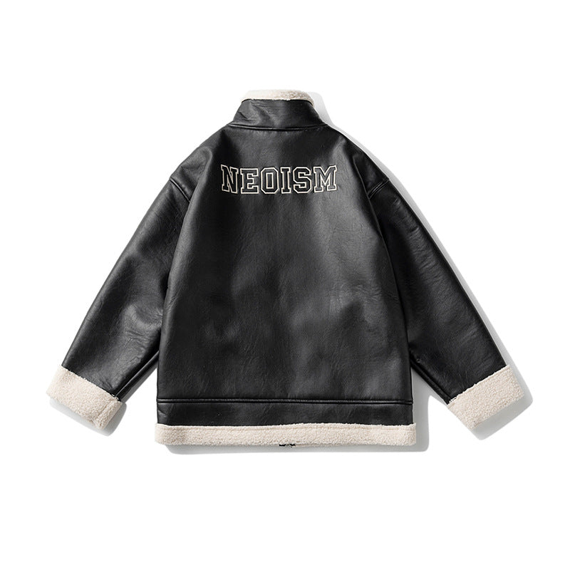 Unisex Winter Cotton Coat Stand-up Collar Cotton-Padded Clothes Vintage Loose Embroidered Cotton Jacket
