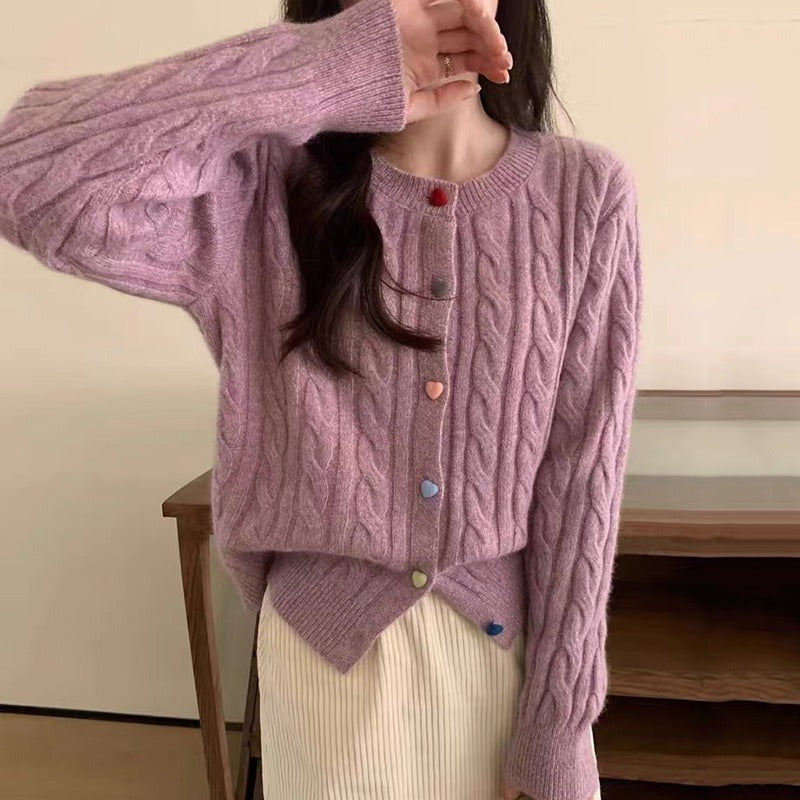 Women Knitted Cardigan Autumn Winter Sweater Coat