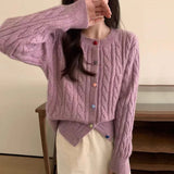 Women Knitted Cardigan Autumn Winter Sweater Coat