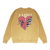 Amiri Long Sleeved Shirt Fashion Brand Crew Sweatshirts round Neck Sweater