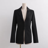 Women Suits Loose Solid Color Suit Backless Jacket