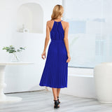 Women Date Dress Sexy Slim-Fit Pleated Dress Summer Dress