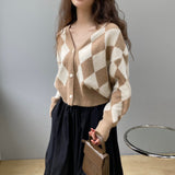 Women Cardigan Sweater V-neck Cardigan Coat Sweater Cropped Top 8t7230