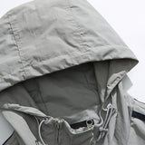 Unisex Winter Cotton Coat Decorative Hooded Jacket Vintage Baggy Coat