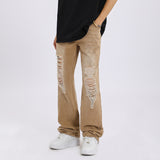 Men Jeans Ripped Jeans Men's Autumn Loose Straight Wide Leg Pants
