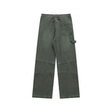 Men Jeans Washed Casual Pants Men's and Women's Straight Wide Leg Jeans Trousers