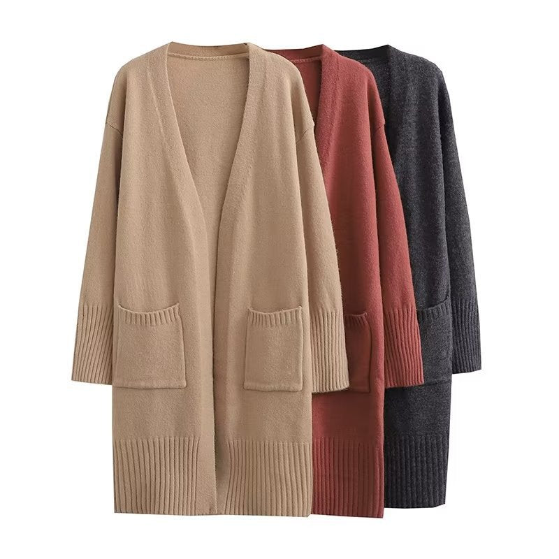 Women Sweater Knitwear Knitted Coat Sweater Long Knitted Cardigan Sweater