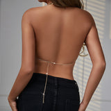 Women's Party Tops Backless Sexy Strap Short Top