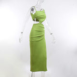 Women Dresses Sexy Cutout Backless Dress (Bla0420)