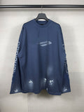 Mens T-shirts Balen Classic Print Hand Painted Graffiti Long Sleeve T-Shirt