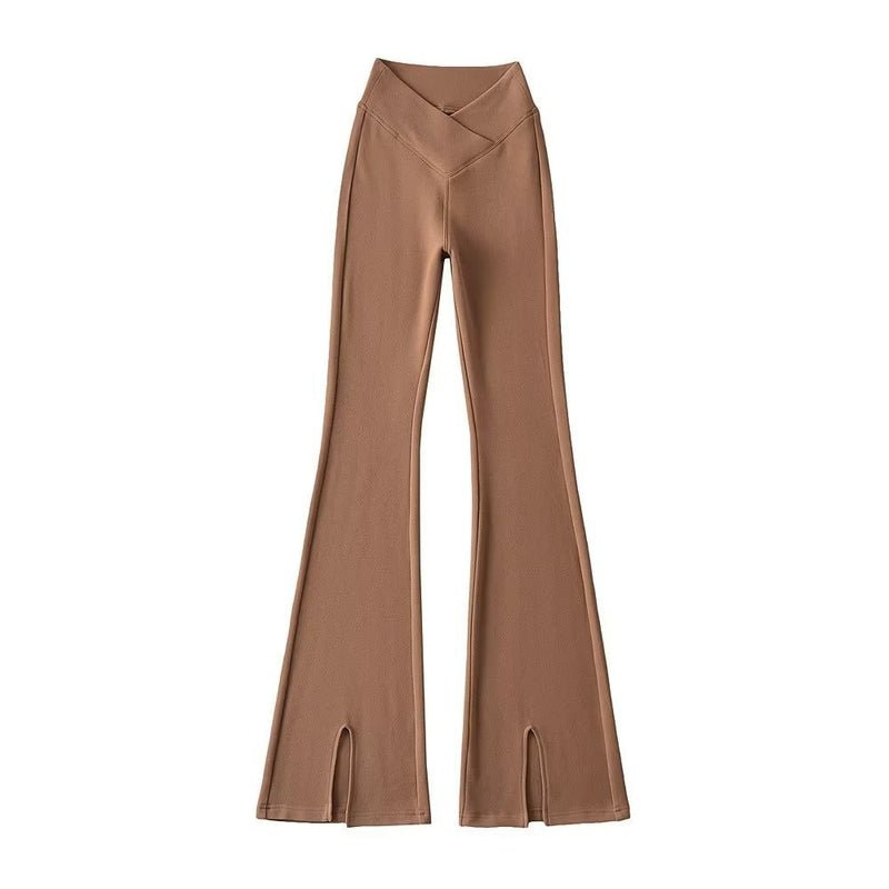 Women Sweatpants Spring Bell-Bottom Pants Solid Color Trousers