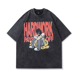 Men T Shirt Washed and Worn Short Sleeve T-shirt