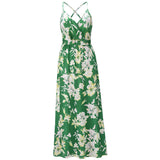 Women Date Dress Spring and Summer Sexy Floral Strap Beach Dress