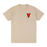 Kanye West Heart Hip Hop T-shirt Vintage Cotton Men T Shirt