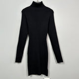 Women Dresses Turtleneck Dress Slim Fit Hip Skirt Knitted Dress