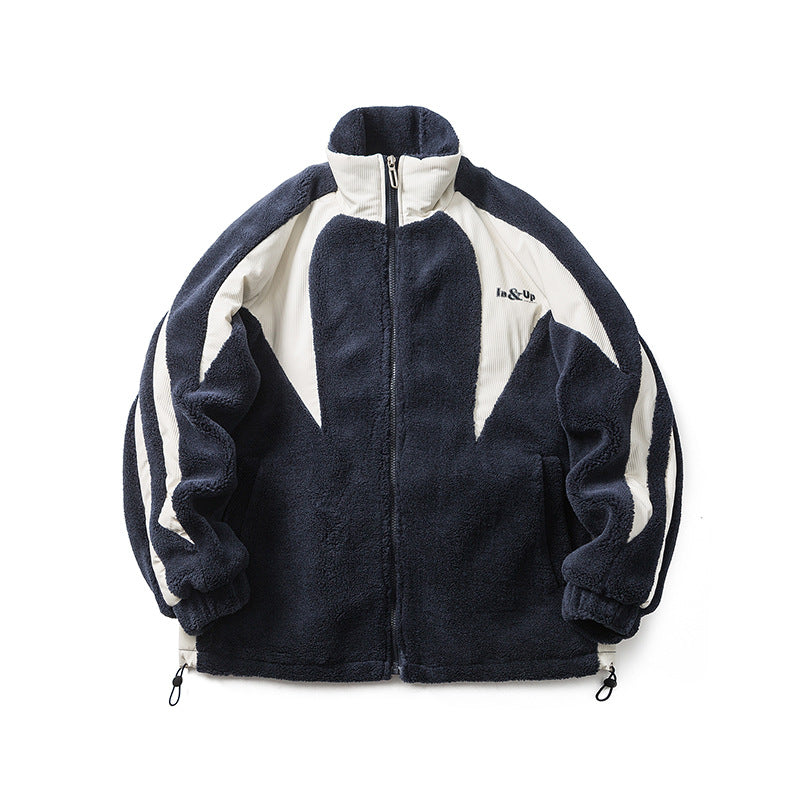 Unisex Winter Cotton Coat Winter Polar Fleece Stand-up Collar Cotton-Padded Clothes
