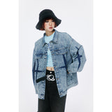 Unisex Jacket Retro Washed Denim Jacket