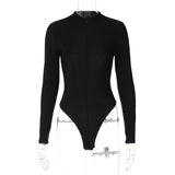 Women Jumpsuit Winter Sexy Zipper Slim-Fit Long-Sleeved Jumpsuit