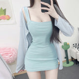 Women Dresses Spaghetti Straps Sleeveless Dress Hip Skirt