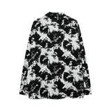 Unisex Vintage Shirt Long Sleeve Drape Printed Shirt
