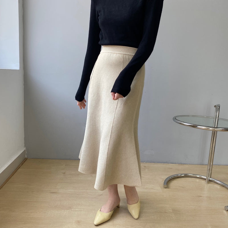 Women Knitted Skirt Fishtail Skirt Knitted Skirt