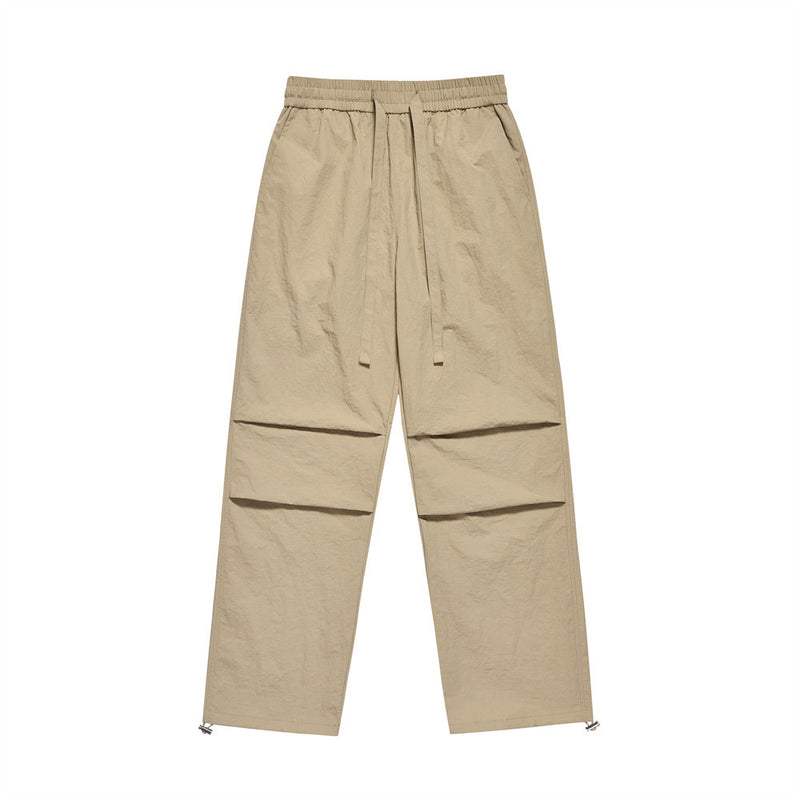 Men Sweatpants Casual Pants Men Loose Pleated Paratrooper Pants Ankle-Tied Sports Pants