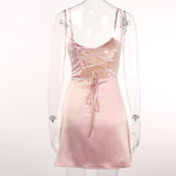 Women Dresses Spring and Summer Sleeveless Sexy Sling Slim Fit Dress (Bla0420)
