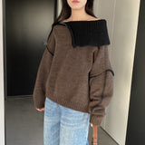 Women Winter Knitted Sweater Autumn Sweater Long Sleeve Zipper Sweater R8922
