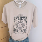 Always Believe Printed T Shirt Letter Funny Quetes Printing