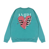 Amiri Long Sleeved Shirt Fashion Brand Crew Sweatshirts round Neck Sweater
