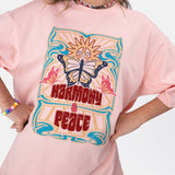 HJN Summer Women's T-Shirt Harmony Peace Butterfly Psychedelic Shirt